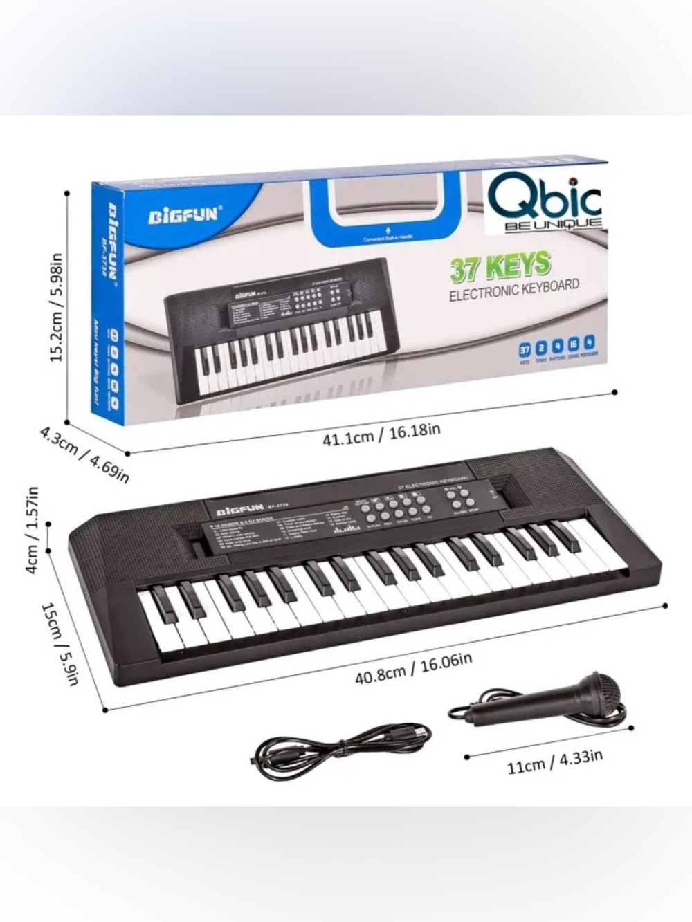 37-Key Electronic Keyboard - Black - Picture 8 of 17